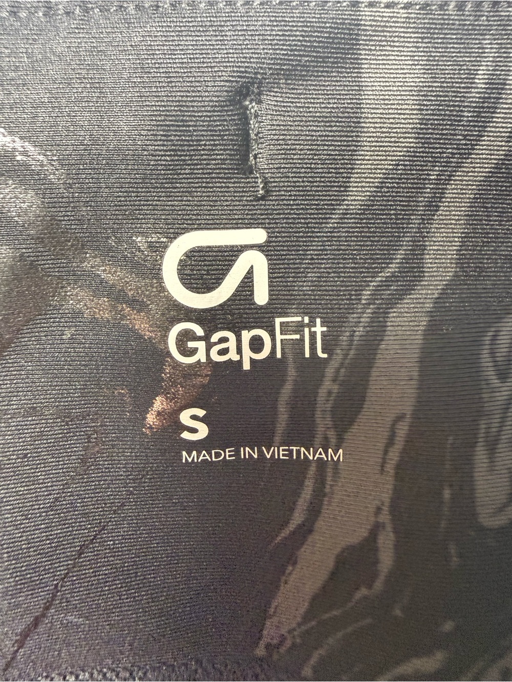 GapFit Marble Print High Rise Leggings Women's Small Black Athletic Pants - Picture 3 of 6